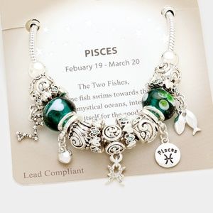 Pisces Zodiac Charm Bracelet